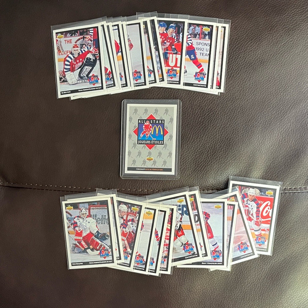 NHL McDonalds Upper Deck 1992-1993 Hockey Card Set #1-27